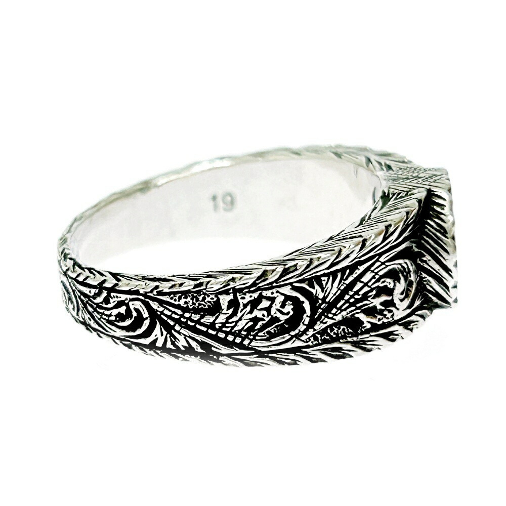 Gucci Silver Interlocking Gg Arabesque Ring - image 5